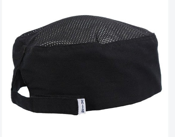Gorro Chef con Malla Gris Negro
