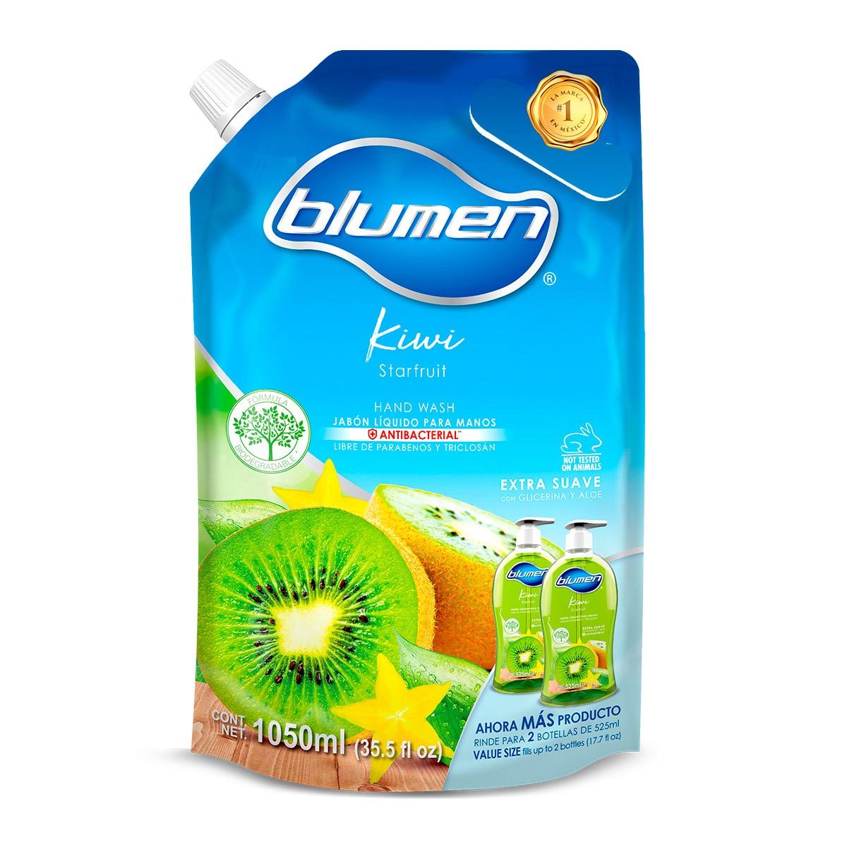 JABON DE MANOS BLUMEN KIWI 1050 ML BOLSA PAUCH