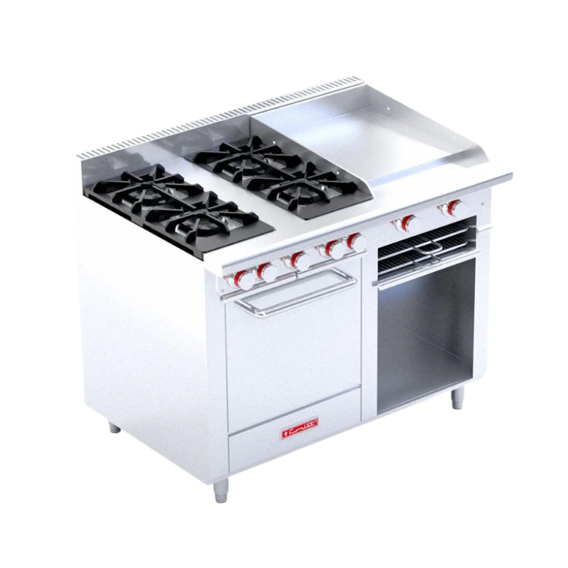 Coriat Estufa con 4 Quemadores Plancha Gratinador y Horno MINICHEF DE PISO MASTER 17010211