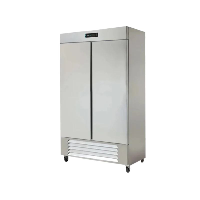 Asber Refrigerador 2 Puertas sólidas acero ARR-37 HC