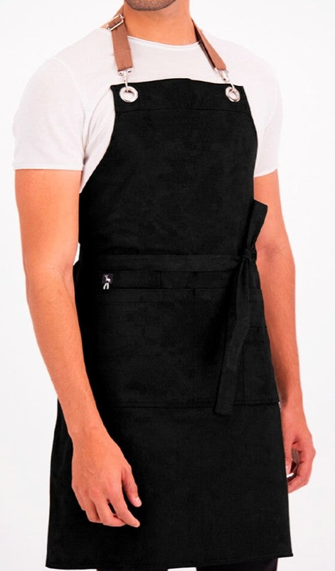 Mandil Mesero Combinado Café Negro