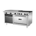 Asber 4 Fuegos abiertos + Plancha 36" + Gratinador + Horno 36" AEMR-G36-B4-60-H
