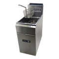 Asber Freidora a gas 1 tina - 3 quemadores - 50 lbs. de capacidad - full inox. AEF-50-S