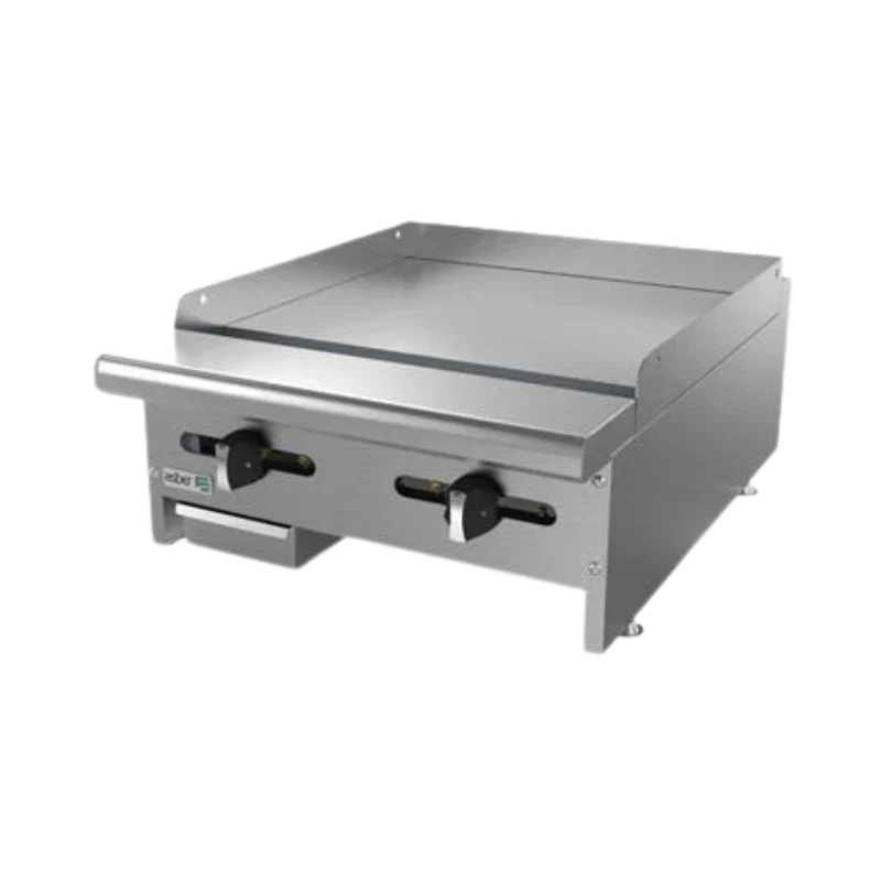 Asber Plancha lisa a gas con placa de 3/4" AEMG-24-H