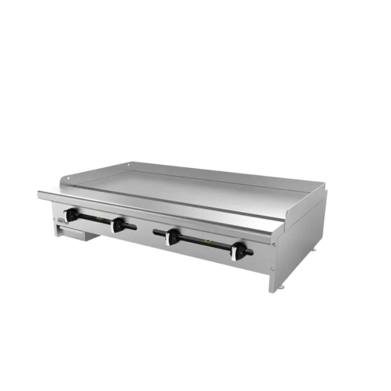 Asber Plancha lisa a gas con placa de 3/4" AEMG-48-H
